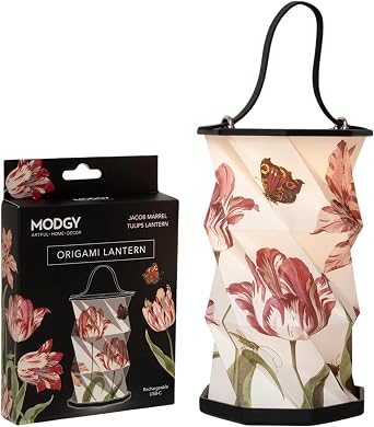 MODGY Tulips Origami Lantern, Rechargeable LED Decorative Paper Lantern