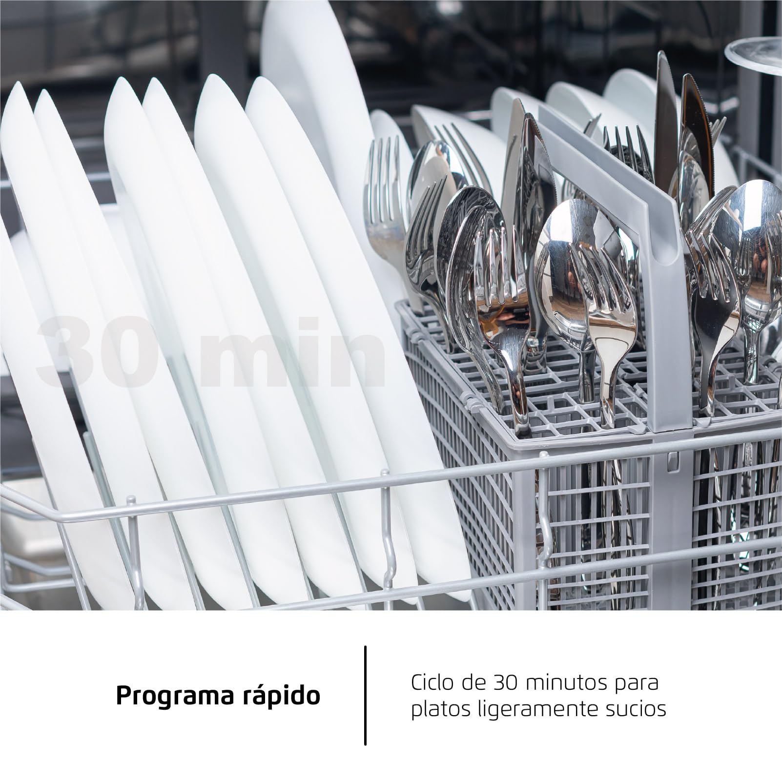 Corberó - Lavavajillas integrable 60 cm | CLVM8626I | 13 cubiertos | 6 programas | Tercera bandeja mini | Función ECO| Media Carga| Función 3 en 1 | Auto Apertura | Inox