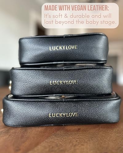 Vista 5 de Lucky Love Bolsas organizadoras de bolsas de pañales Juego de 3 incluye bolsa de pañales Bolsa seca y húmeda