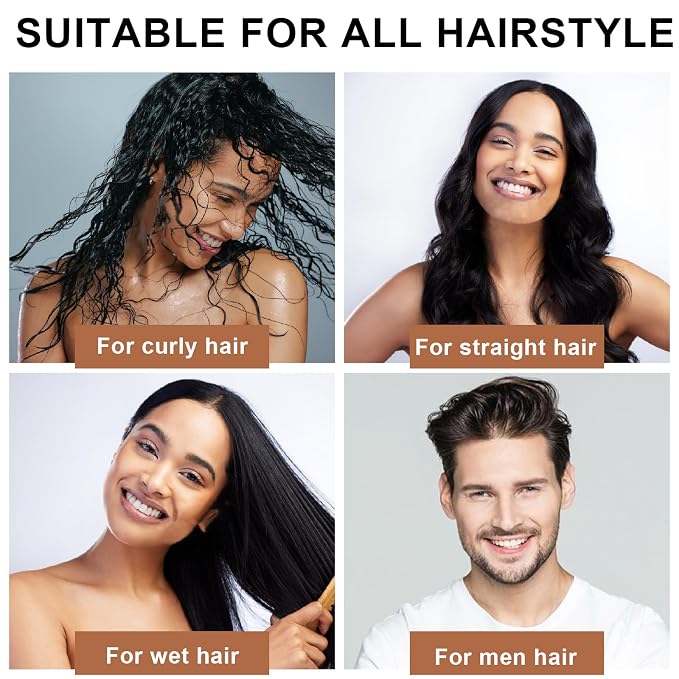 Set de 4 Peines de Bambú Natural para Mujer y Hombre miniatura 4