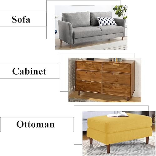 Miniatura 3 de AORYVIC Patas de madera para muebles, patas de sofá de color nogal, patas de repuesto para gabinete, tocador, sofá, silla, aparador, paquete de 4 (6
