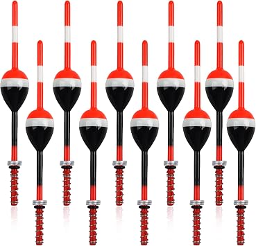 Fishing Floats and Bobbers Slip Bobber Weighted Spring Floats Oval Stick Balsa Wood Floats for Crappie Panfish Walleyes Fixed Bobber Fishing Gear Accessories