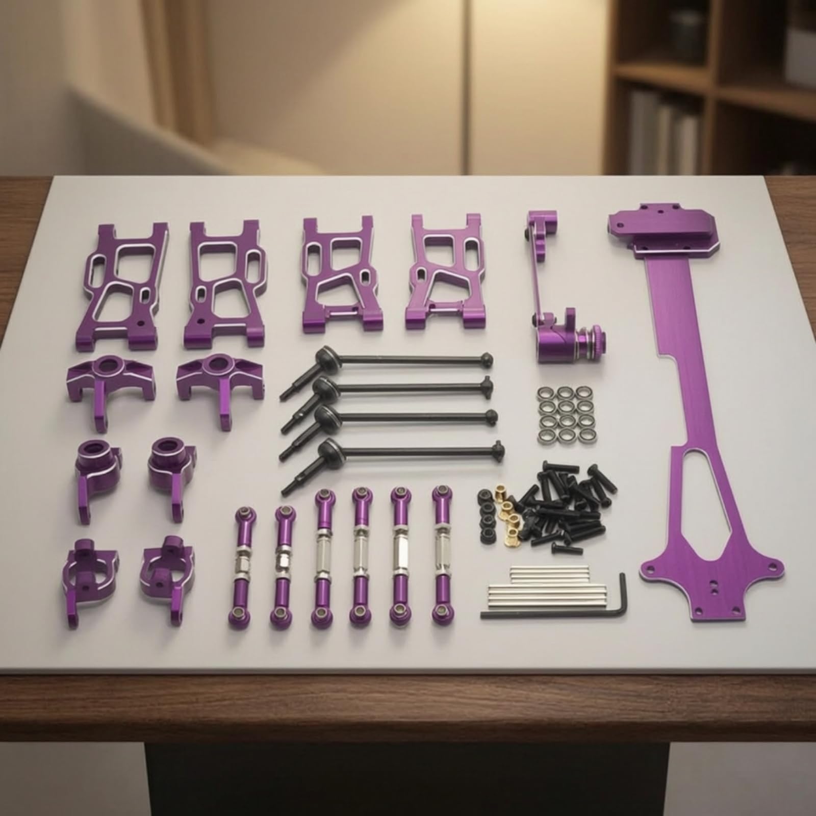 Kit di Aggiornamento in Metallo Ricambi Anodizzato per Modellisti, Hobbisti, Riparazione, Blu