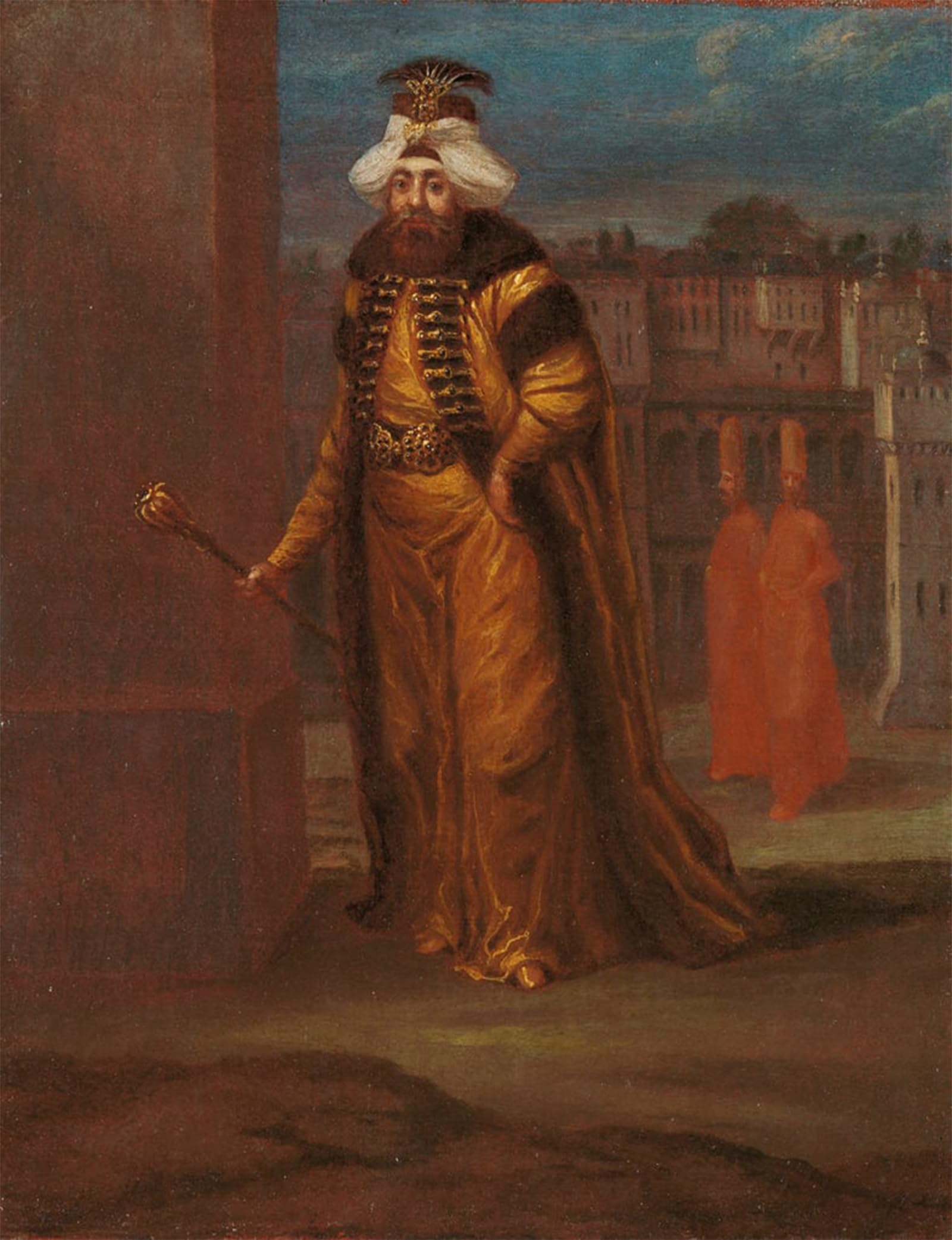 SERENDIPITP Abstract Painting Mural Print Picture Wall Decor Painting Sultan Ahmed Iii by Jean Baptiste Vanmour Vintage Wall Artwork for Home Decor 60x90cm