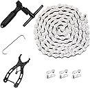 Bike Chain Kit, 6/7/8 Speed Multi-Function Bike Mechanic Repair Kit, Chain Breaker and Bike Link Plier with Hook and 3 Pairs Bicycle Buckle, Reusable