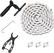 Bike Chain Kit, 6/7/8 Speed Multi-Function Bike Mechanic Repair Kit, Chain Breaker and Bike Link Plier with Hook and 3 Pairs Bicycle Buckle, Reusable