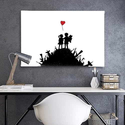 Miniatura 70 de Banksy Graffiti Street Art Colecciones de lienzos de arte callejero. Listo para colgar. Fabricado en Estados Unidos #4#5