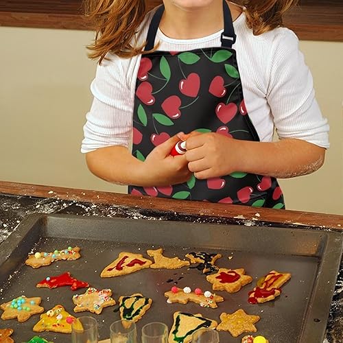 Vista 25 de doginthehole Delantal para niños con bolsillo para niños y niñas, delantales de chef ajustables con 2 bolsillos para cocinar, pintar