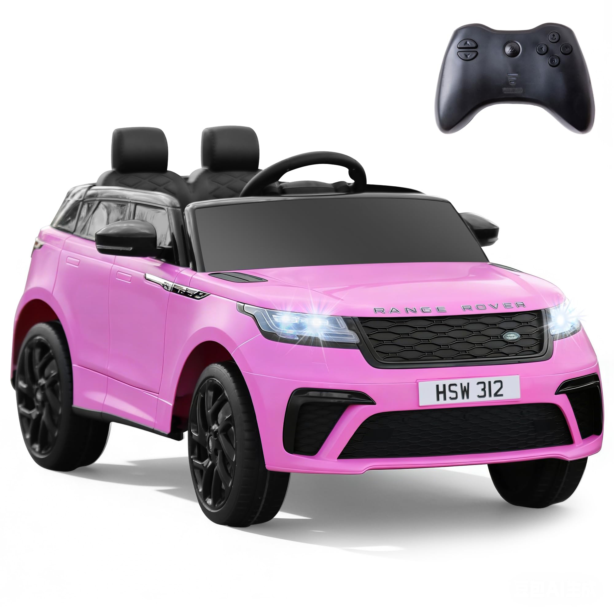 TOBBI Licensed Land Rover VELAR Ride On Toy Car for Toddler,12V 7AH Electric Car for Kids Ages 3-8 to Drive w/Remote Control/Music/Safety Belt,Double Doors