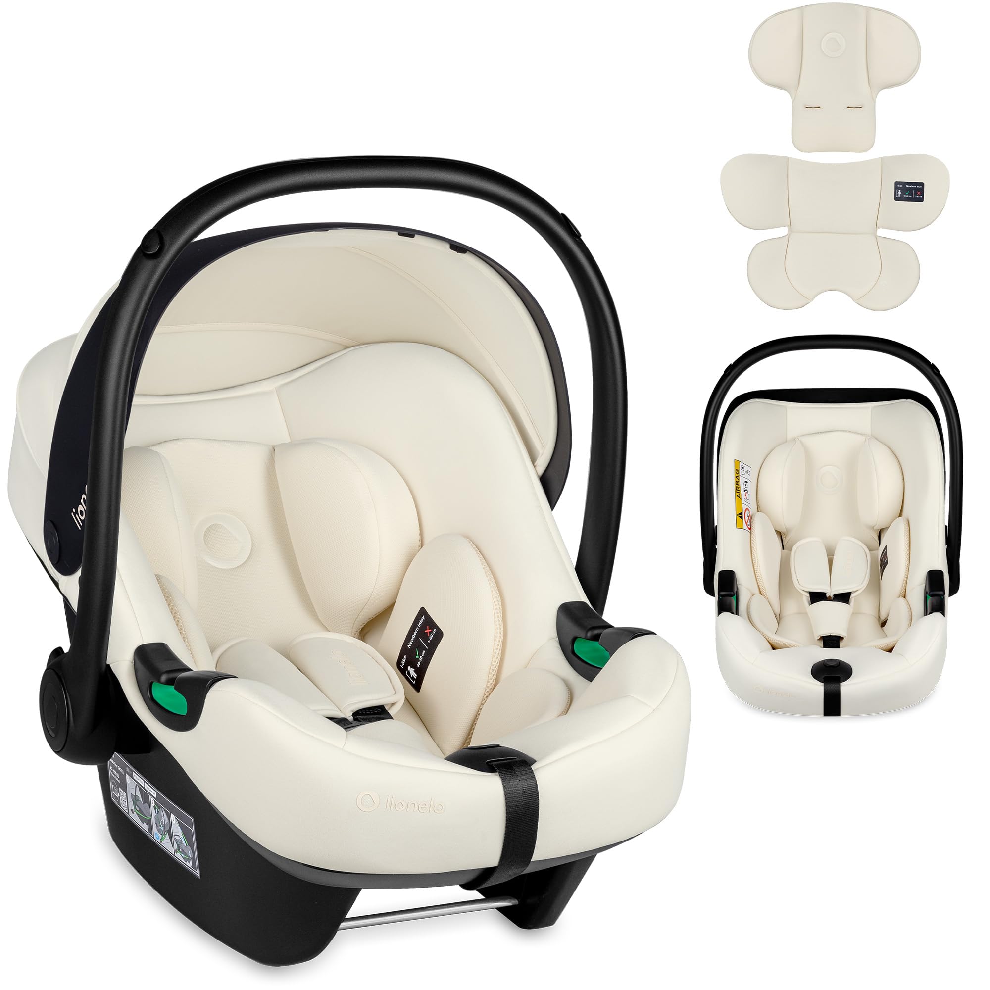 Lionelo ASTRID i-Size Baby Autositz 40-87 cm, Babyschale Gruppe 0+, Rückwärtsgerichtete Montage, 3-Punkt-Sicherheitsgurt Seitenschutz, Sitzeinlage Dri-Seat