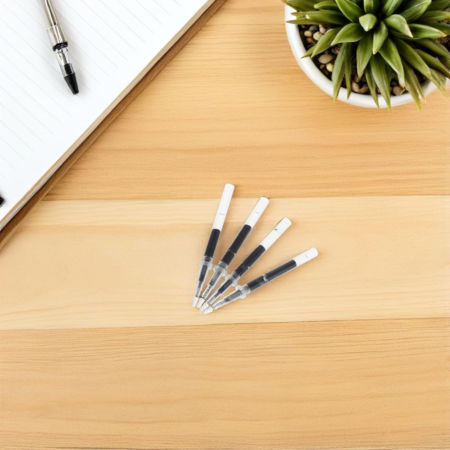 200pcs Short Gel Pen Refills for Mini Pens 0.5mm Fine Point Black Quick Drying Ink Plastic Material for Precision Tasks and Travel image 3