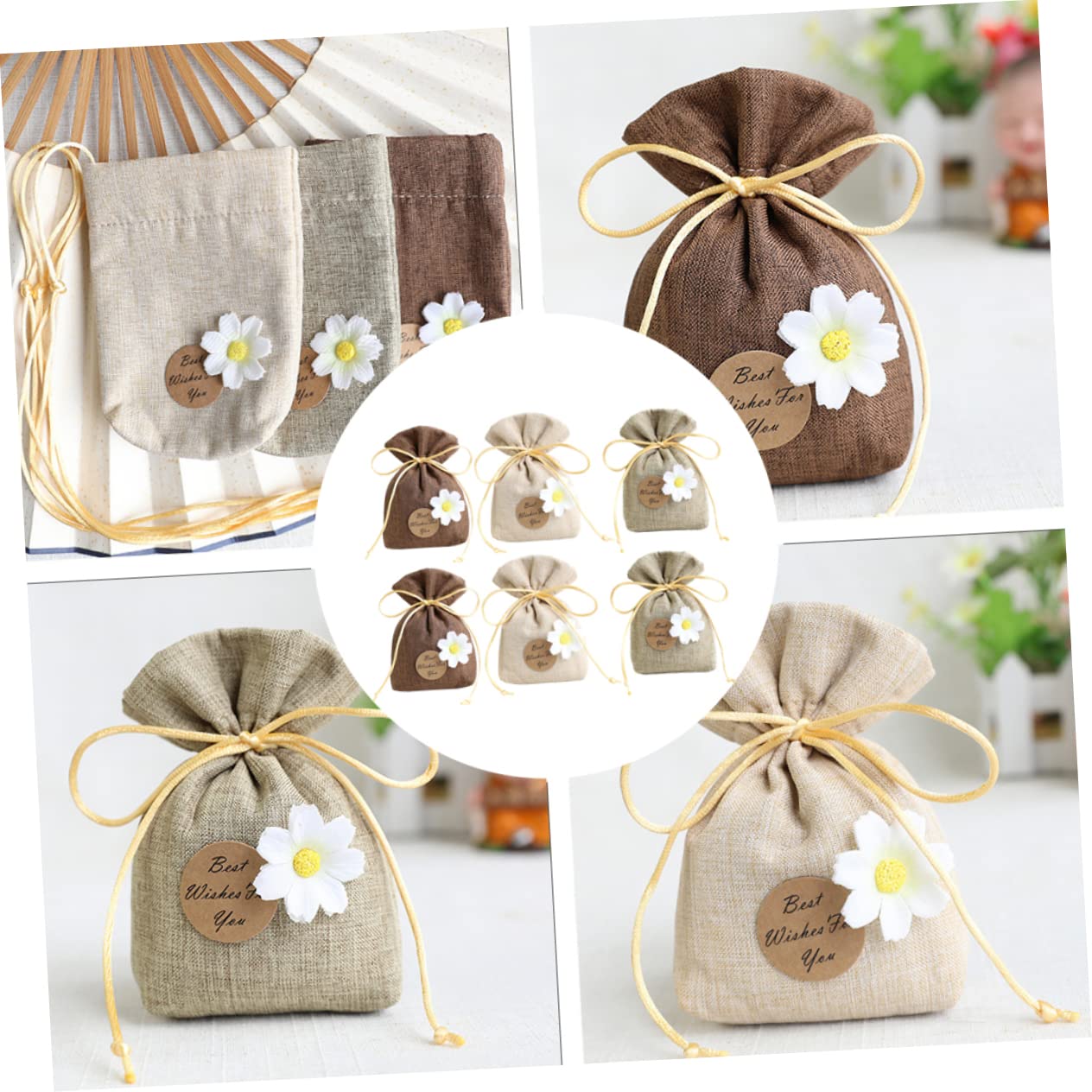 Healifty 6pcs Empty Lavender Sachet Bags for Car and Home Fragrance and Wardrobe Hangings for Organizing and Freshening Spaces