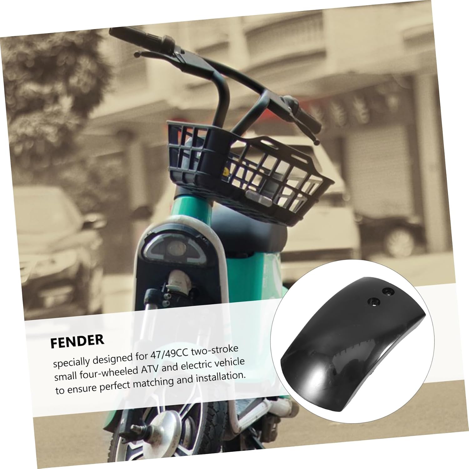 49Cc Dirt Bike Mudguard Durable Splash Guard for Two Stroke Easy Installation Mud Flaps Impact Resistant Material Fit for Electric Vehicles