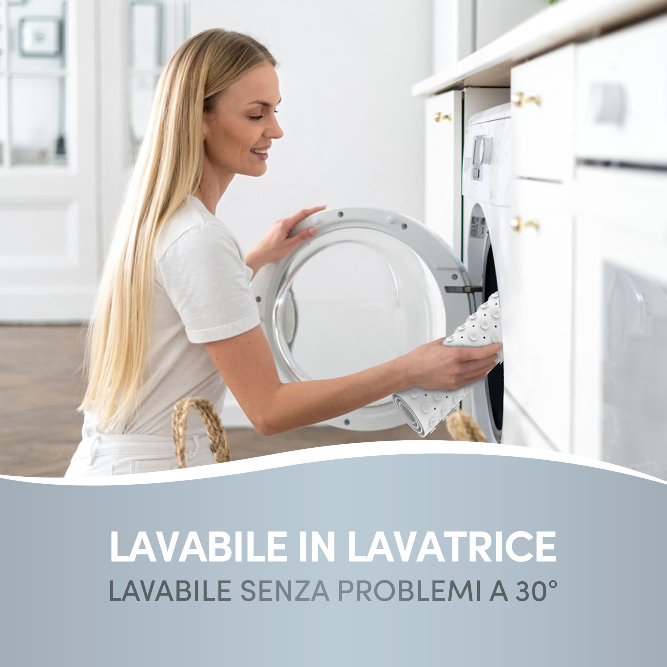 avakido® Tappetino vasca antiscivolo bambini - Senza BPA, resistente alla muffa e lavabile in lavatrice - Tappeto per vasca da bagno sicuro