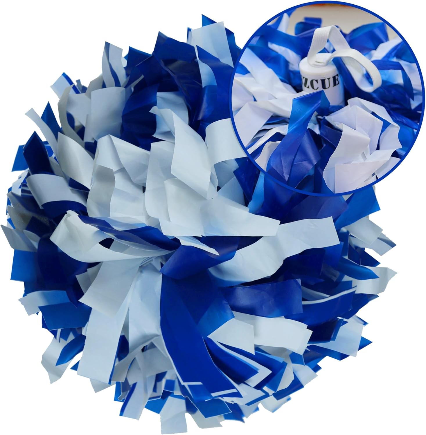 Danzcue 1 Pair 6 Inches Plastic Cheerleading Pom Poms with Dowel Handle