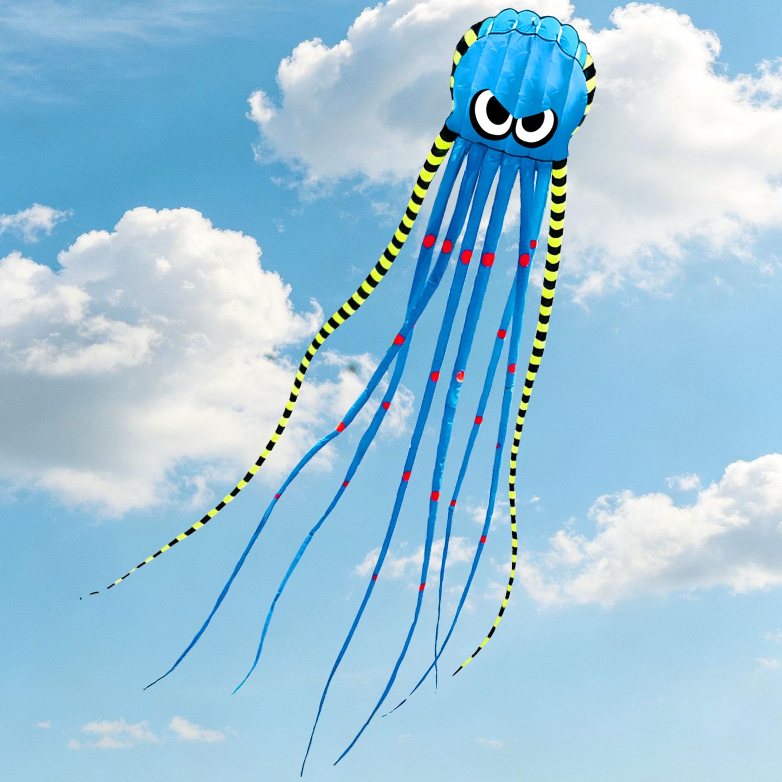 Simxkai Cerf-volant géant pieuvre pour adultes et débutants - Facile à voler, à la plage