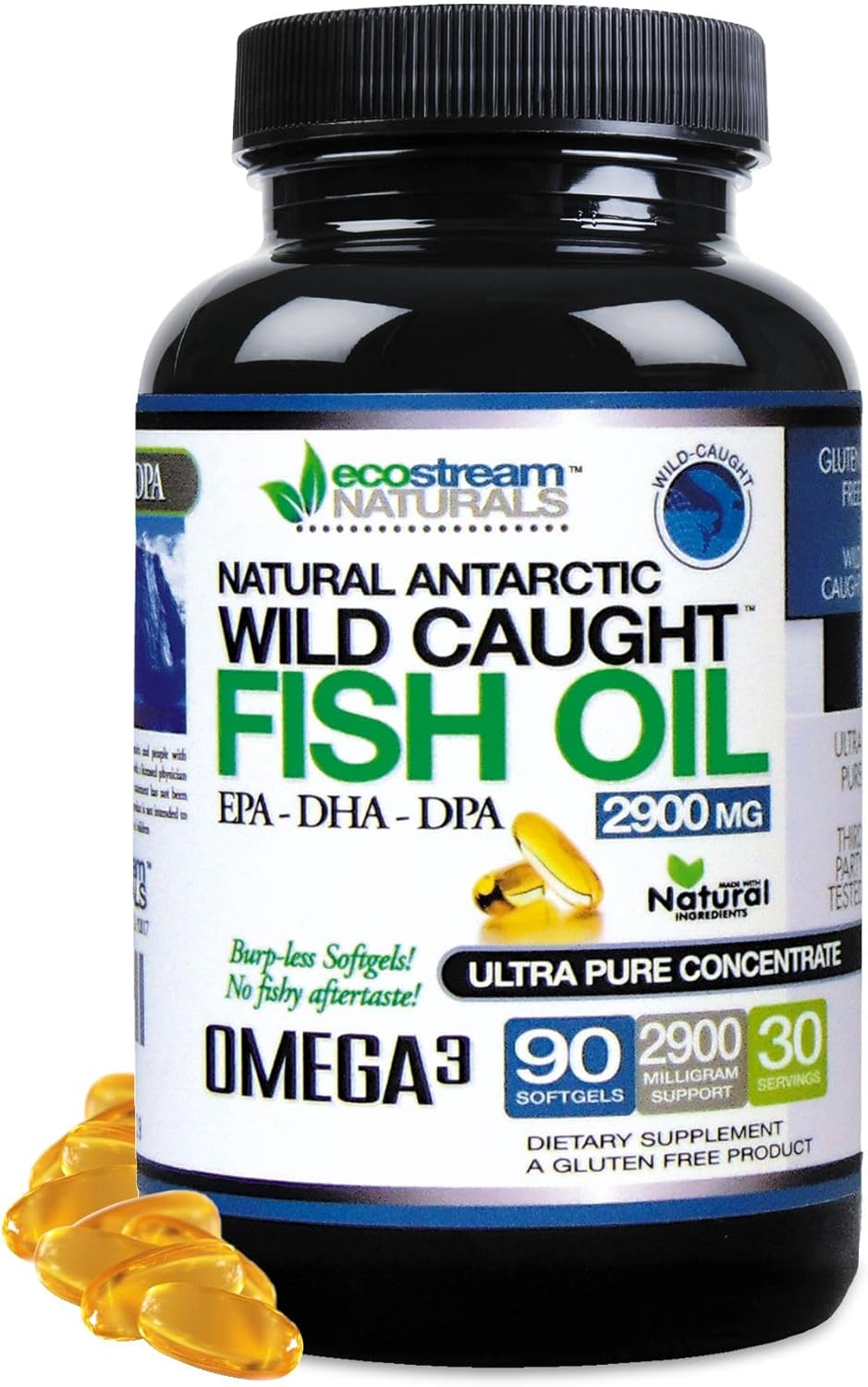 Wild Caught Omega 3 Fish Oil DPA-EPA-DHA Supplement 2,900 Milligrams – Now with Even More DPA-EPA-DHA Wild Caught Omega 3 Fish Oil DPA-EPA-DHA Supplement 2,900 Milligrams – Now with Even More DPA-EPA-DHA