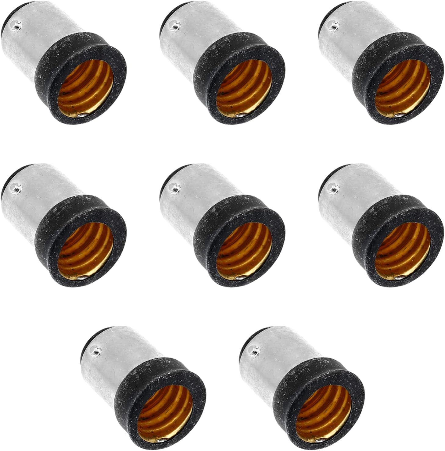 POPETPOP Light Bulb Socket Adapter, B15 to E14 Bulb Holder Screw to