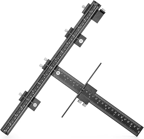 Miniatura 10 de VEVOR Plantilla de hardware de gabinete, plantilla de manija de gabinete de aleación de aluminio con punzón central, herramienta de plantilla de