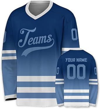 Custom Gradient Ice Hockey Jersey for Basketball Fan Personalized Name Number Hip Hop Practice Jersey Men Women Youth