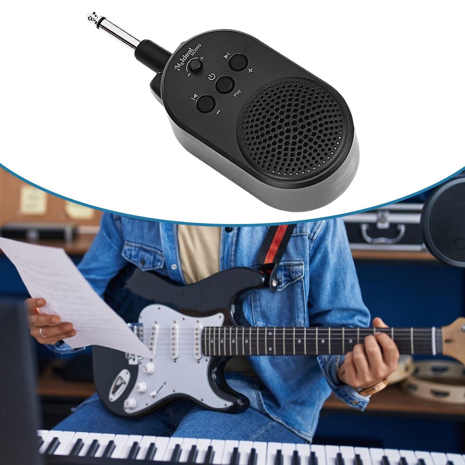 Mini Amplificatore per Chitarra Elettrica Da 5 W con Altoparlante, Distorsione Pulita Ricaricabile Professionale per Principianti Che Si Esercitano Qu