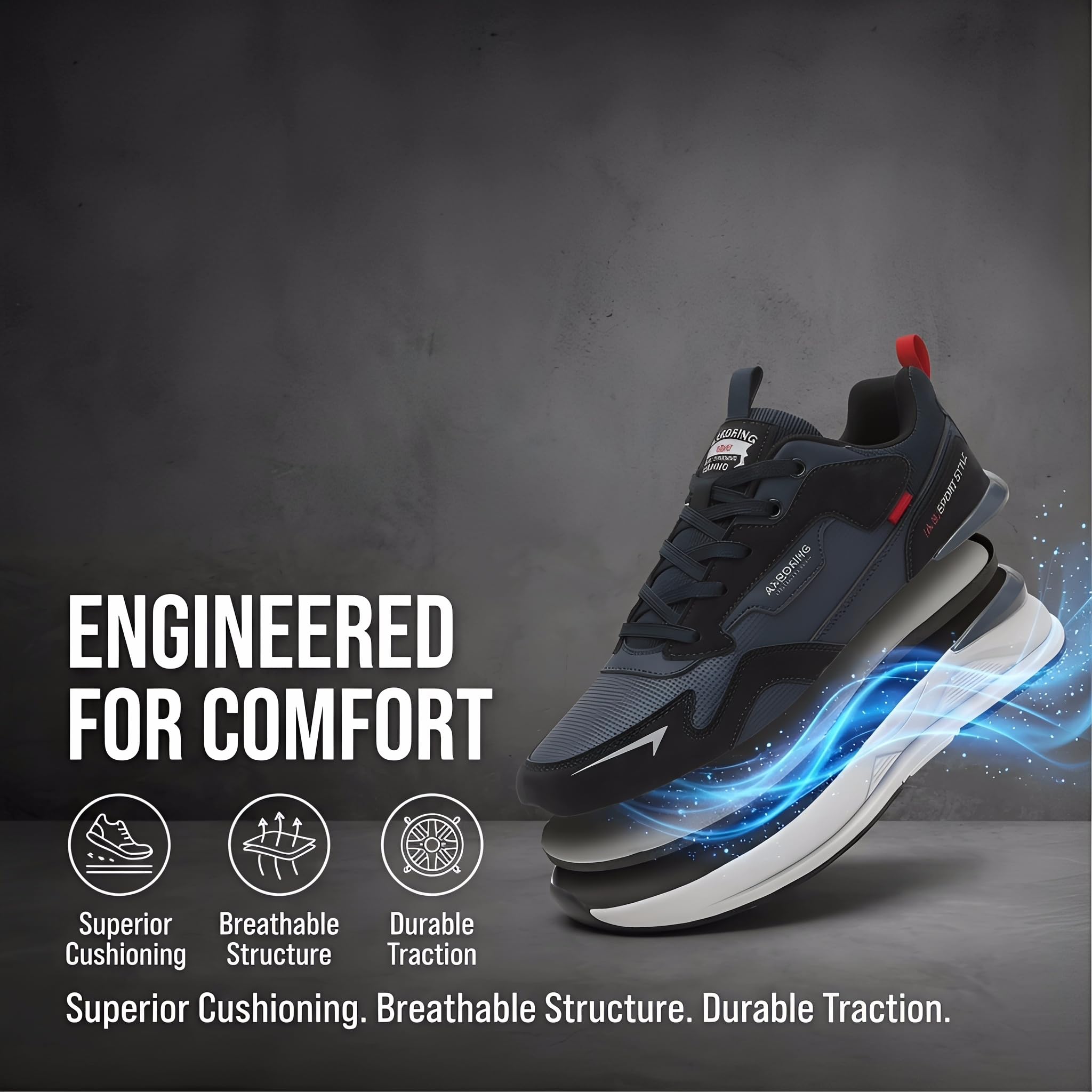AX BOXING Zapatillas Hombre Casual Ligera Zapatos Deporte Transpirable Sneakers Tennis Caminar Trainers Running Tamaño 40-46 EU