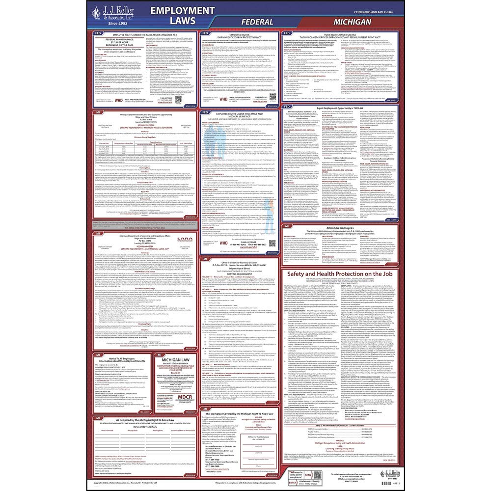 Buy 2022 Michigan and Federal Labor Law (English, MI State) OSHA