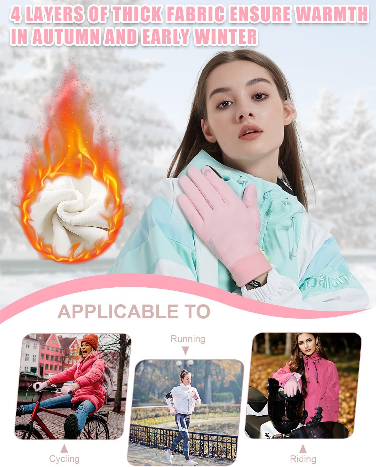 RIGWARL Gloves for Cool&Cold Weather Waterproof, Winter Gloves for Men Women Touch Screen - Image 2