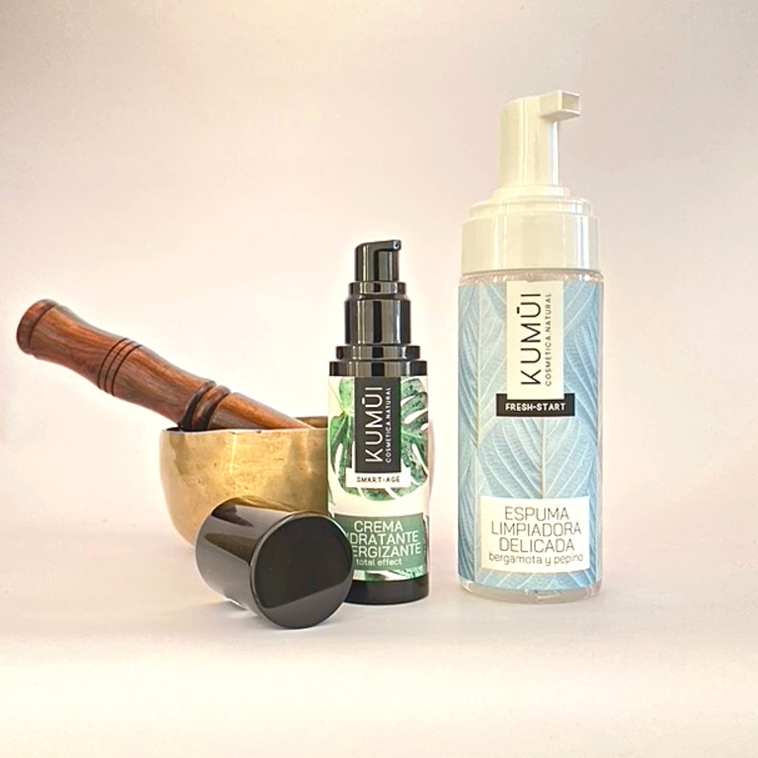 Pack Rutina Skincare Hombre y Mujer - Crema Hidratante Día/Noche energizante y nutritiva + Espuma Limpiadora Facial Sin Sulfatos – Cuidado Natural para tu Piel y el Medio Ambiente - 3 productos