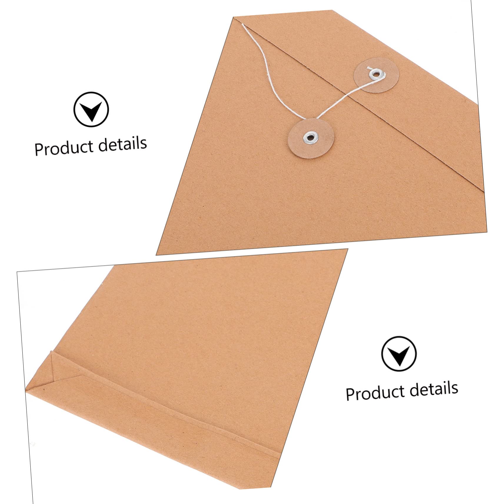HOMSFOU 50piezas Bolsa De Archivo De Papel Kraft Organizador De Documentos Carta Para Papelería De Oficina Sobre Portafolios