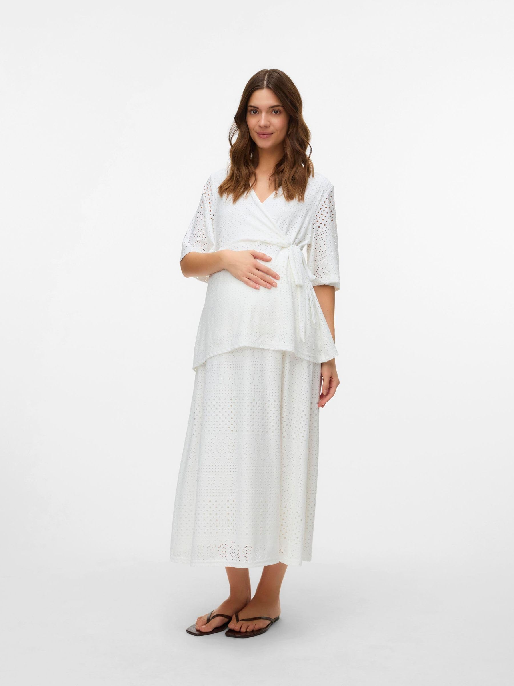 MAMALICIOUS Female Bluse Normal geschnitten V-Ausschnitt Top | Blouse