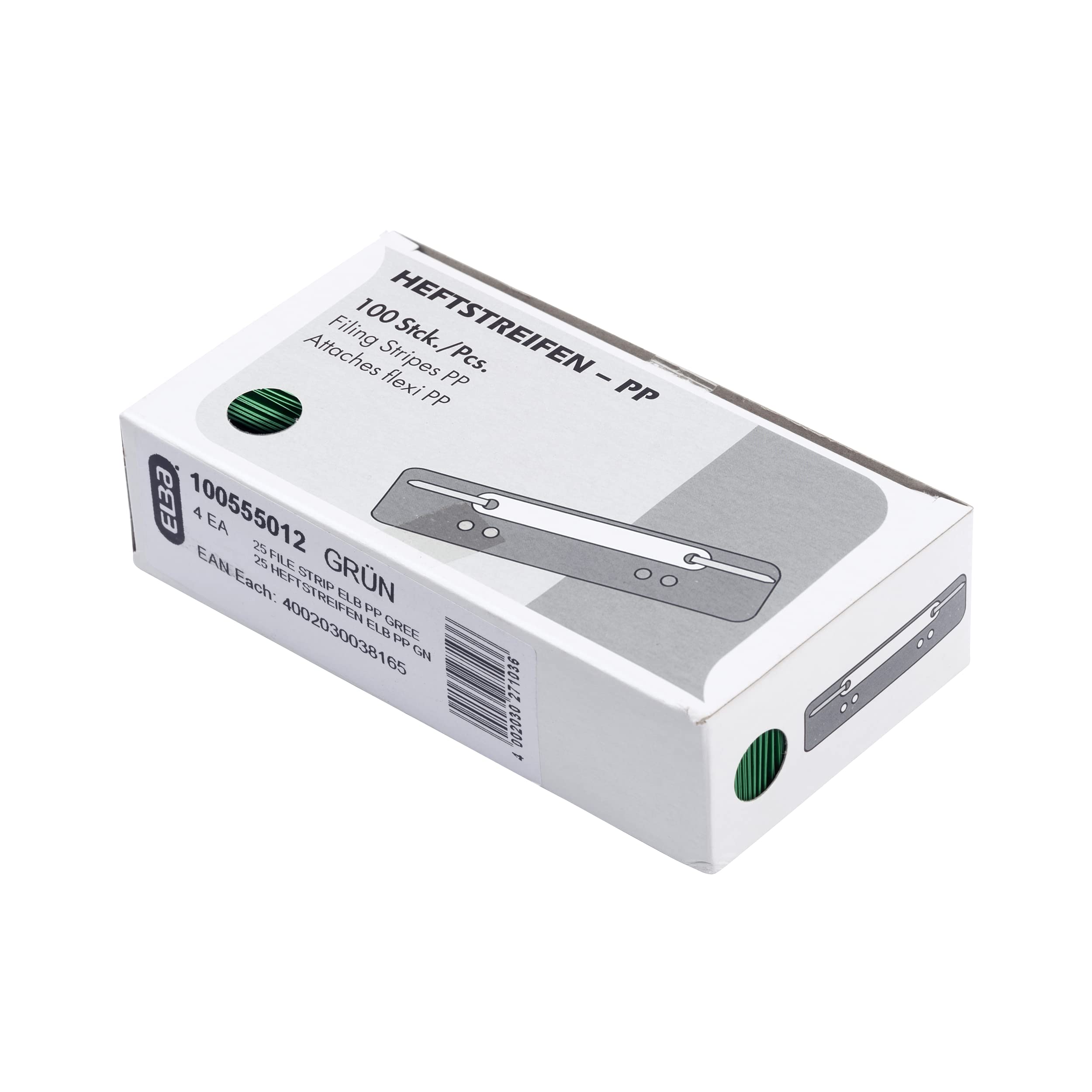 Elba Confezione da 100 strisce in plastica 150 x 35 mm verde