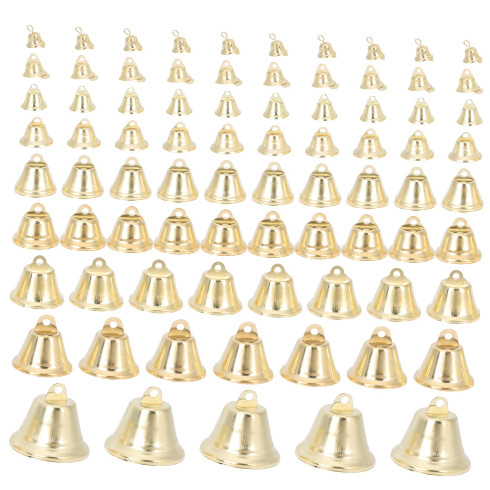 Happyyami 90pcs Metal Bell Christmas Ornaments Pendant Decorations for Tree Home Holiday Decor for DIY Crafts and Festive Displays