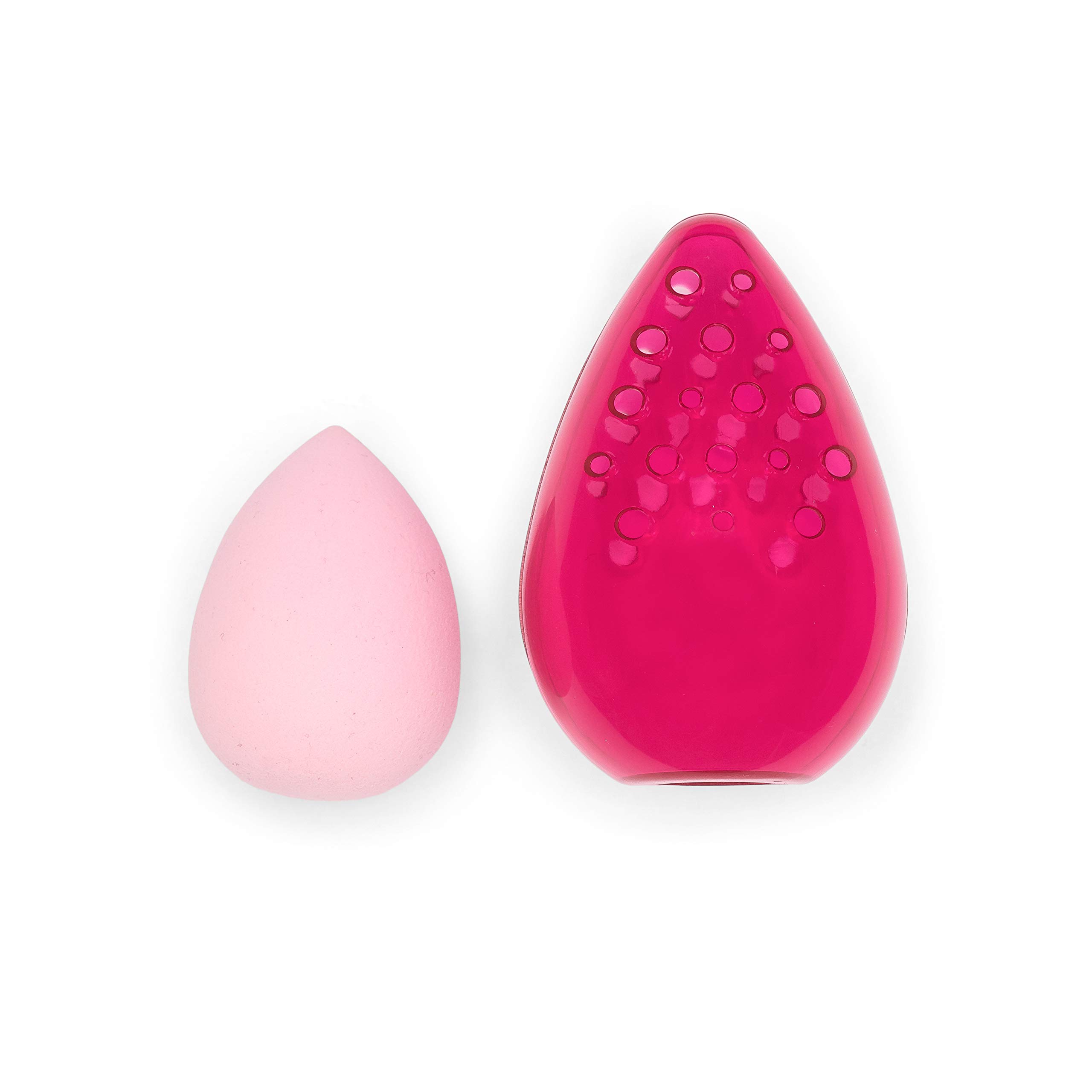 Zoë Ayla Makeup Sponge with Plastic Case, Pink