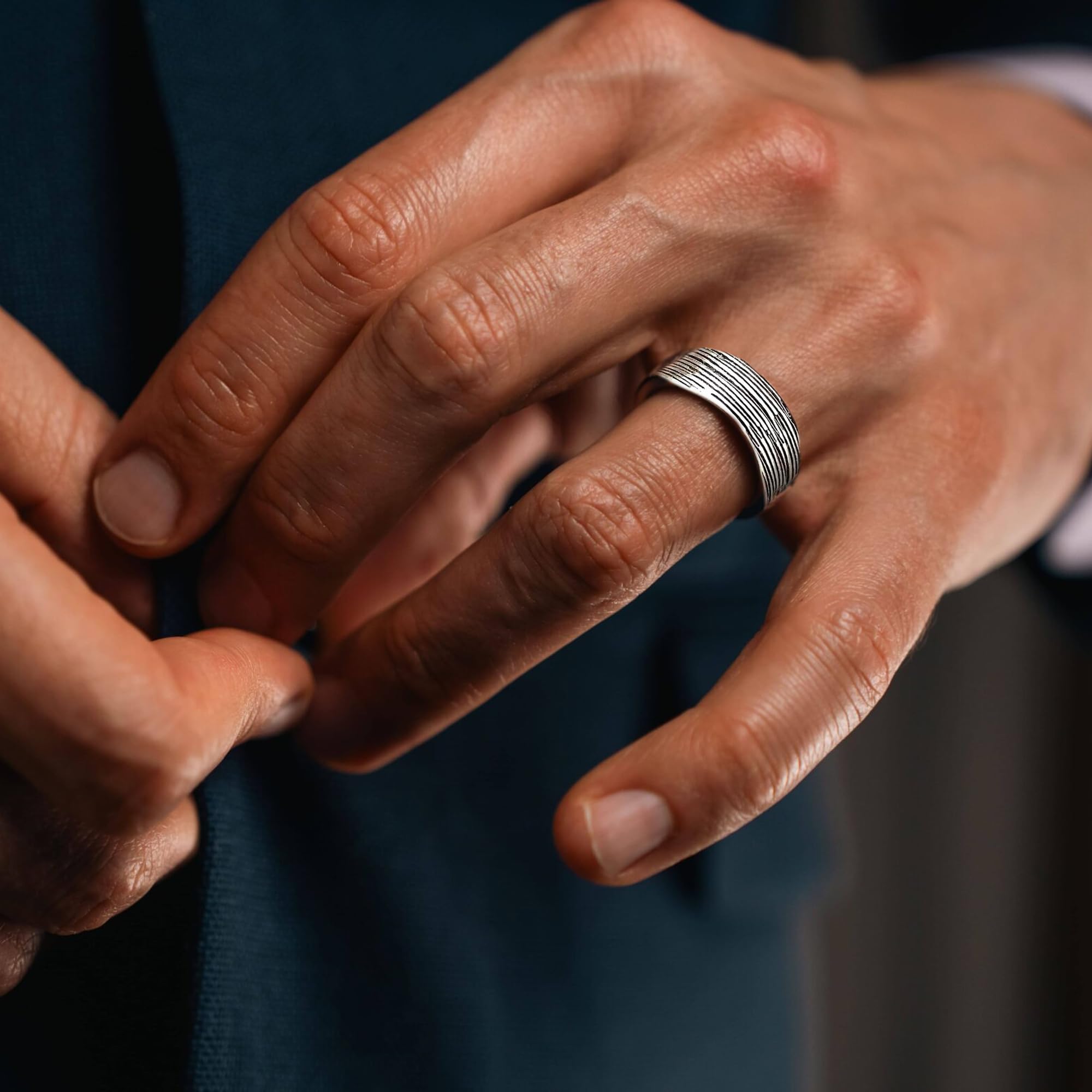 12 Pcs Vintage Rings for Men Adjustable Punk Gothic Viking Feather Angel Wings Snake Mask Rings Set