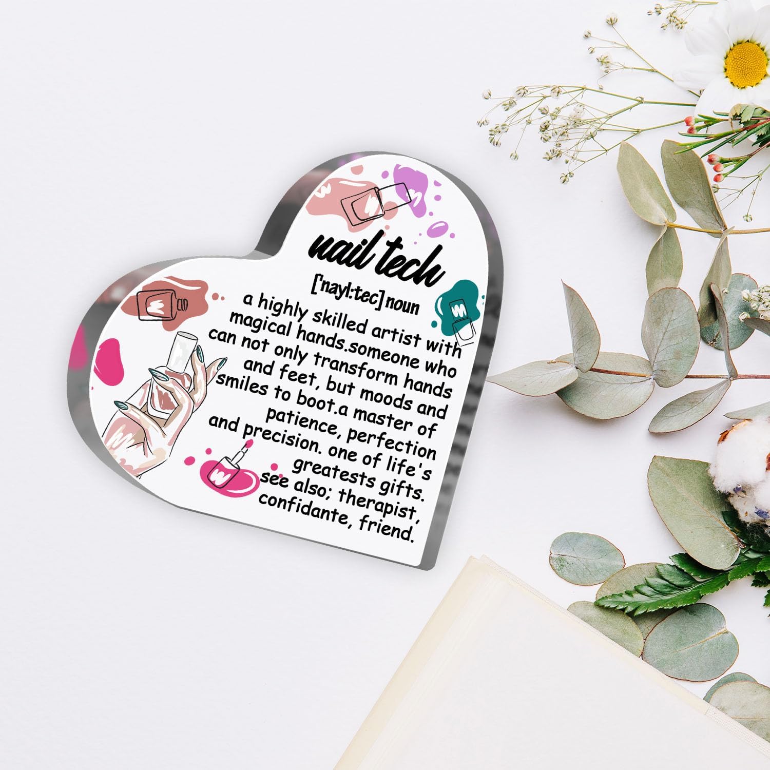 Nail Tech Gifts for Women, Thank You Gifts for Nail Tech, Manicurist Birthday Appreciation Gifts, Inspirational Sign for Nail Tech Room Decor, Gifts for Nail Technician Friends Sister image 3