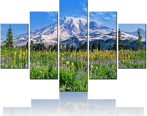 Vista 46 de Paisaje de 5 piezas pintura sobre lienzo