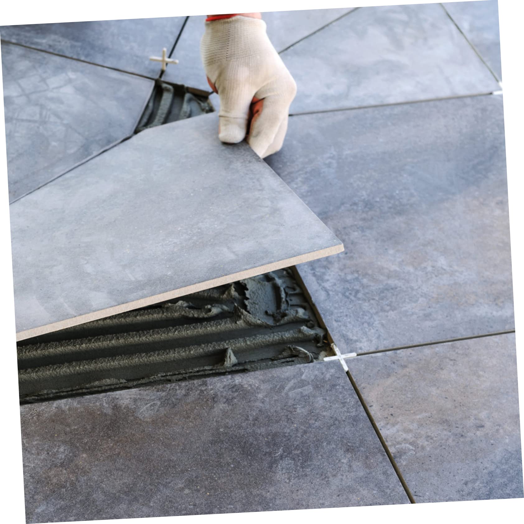 Gadpiparty Croisillons pour Carrelage Blancs en Pe, 10000 Pièces, Entretoises en Croix pour Sol et Mur, Pose Précise et Rapide