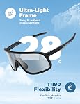 ROCKBROS Photochromic Lunettes de soleil pour hommes Femmes UV Protection