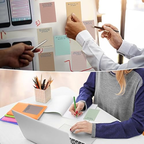 Miniatura 6 de 32 blocs de notas adhesivas de salud mental a granel de 3 x 4 pulgadas, bloc de notas adhesivas inspiradoras con líneas de afirmación positiva,