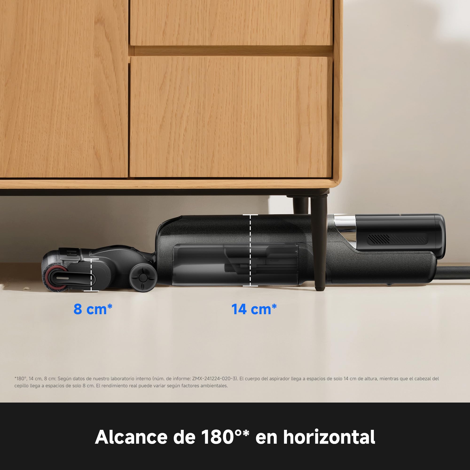 Mova M10 Air Set, Aspirador en seco y húmedo, 20.000 Pa de succión, autolimpieza con Aire Caliente (60 ℃), Alcance de 180° en Horizontal, friega por los Dos Bordes a 500 RPM