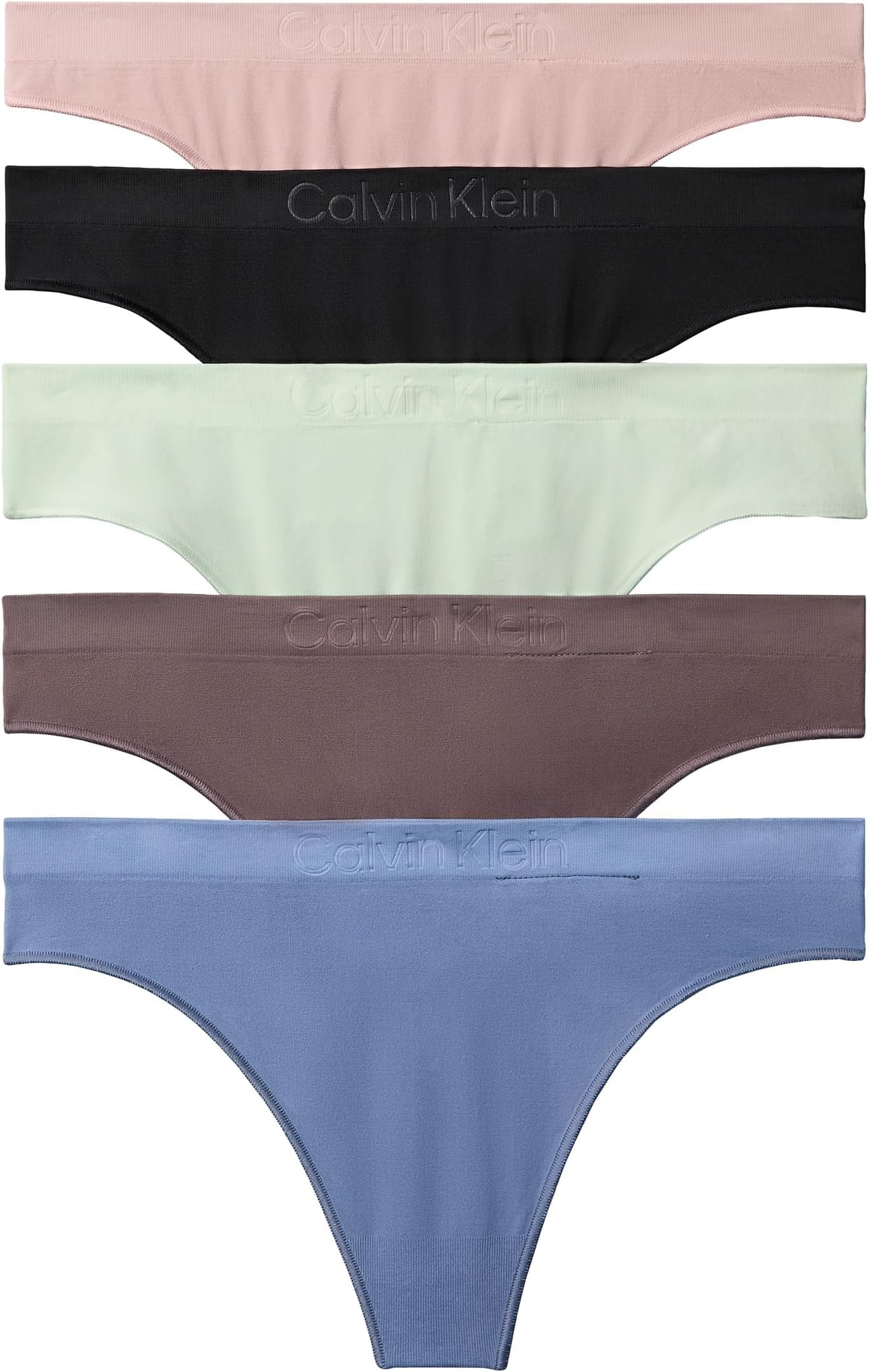 Women's Bonded Flex Seamless Thong Panties, 5 Pack