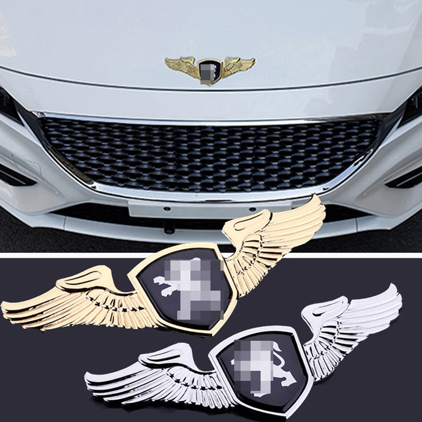QWDtein Car Front Hood Bonnet Bade Emblem Sticker Accessories, for Peugeot 206 208 3008 307 207 301 