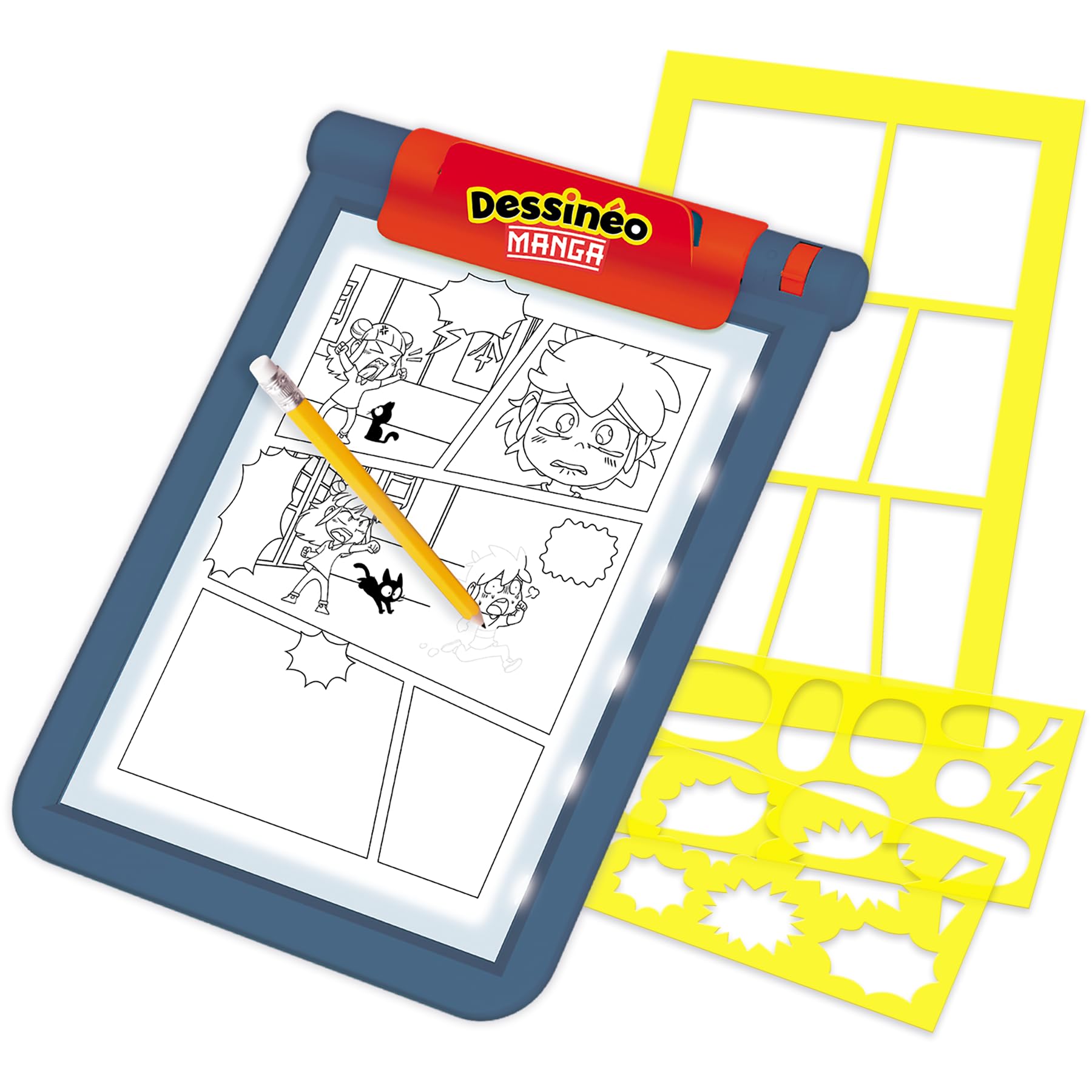 Nathan - Dessinéo Manga, Tablette Dessin Enfant dès 9 Ans, Tablette Lumineuse pour Créer Ses Manga, Mangaka, Loisir Créatif Enfant, Apprendre à Dessiner, Méthode Pas à Pas, 380 modèles