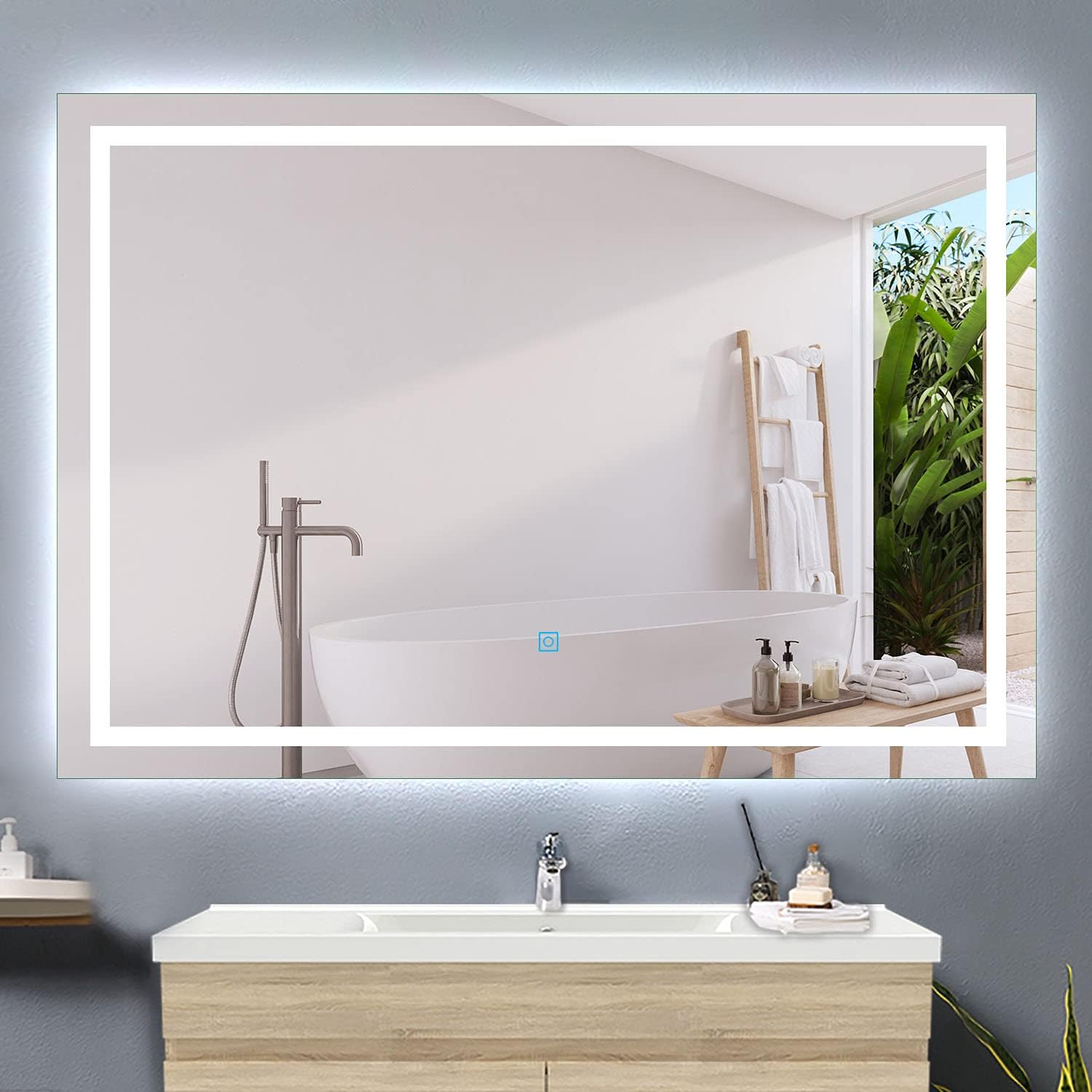 Huibathroom 1000x800 Large Illuminated Bathroom Mirrors with LED Lights