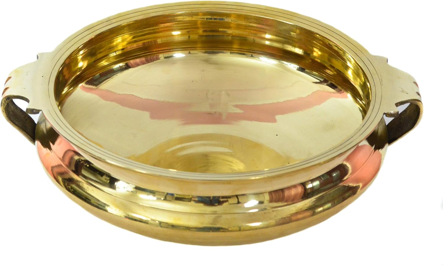 Casted Heavy Weight Brass Kerala Traditional Urli Pot/Bowl- Dia 12 inches, Wt. 5.500 kg, Suitable for Cooking, Home/Office Decor, Gift Item
