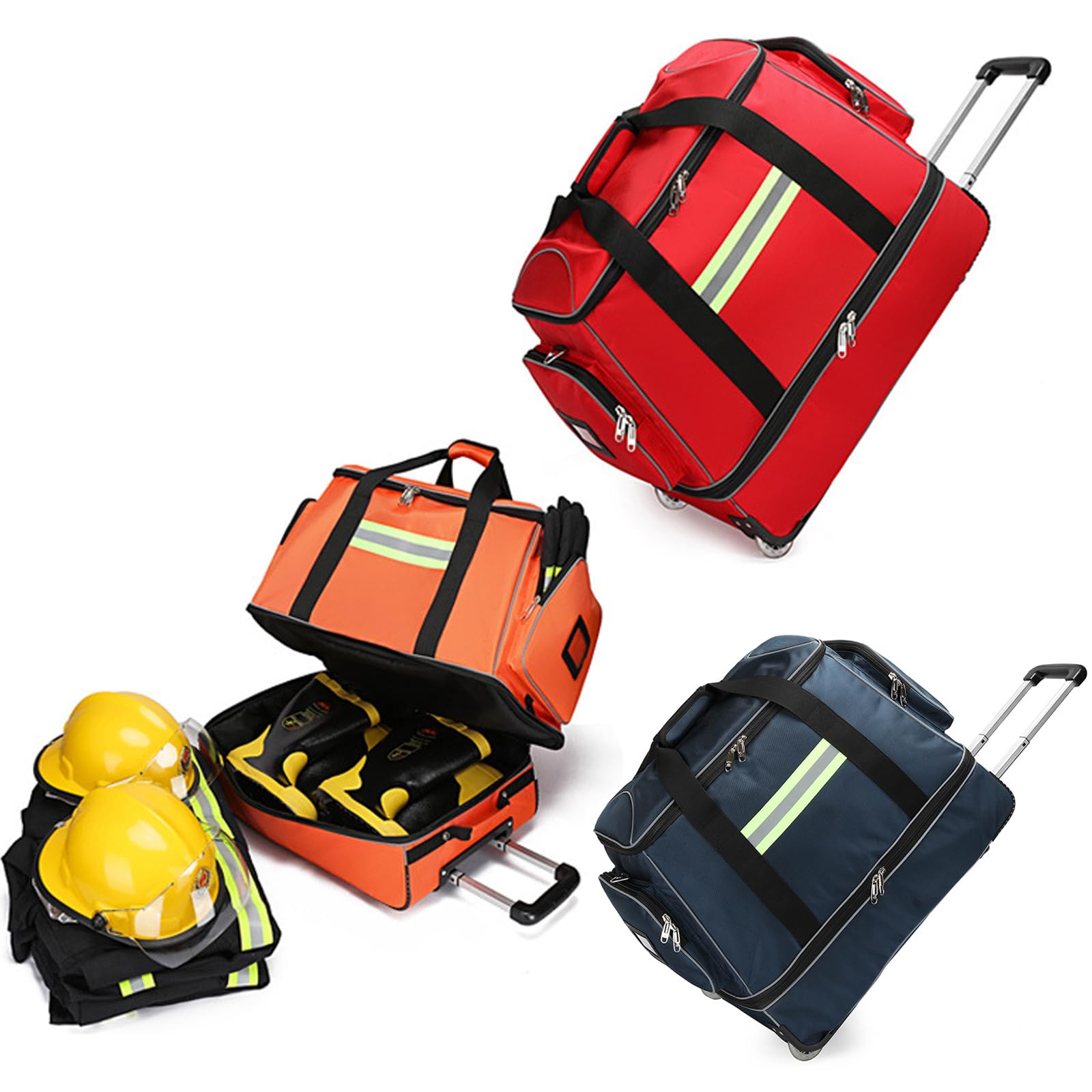 Mochila táctica de primeros auxilios con detalles reflectantes y varilla telescópica para actividades al aire libre