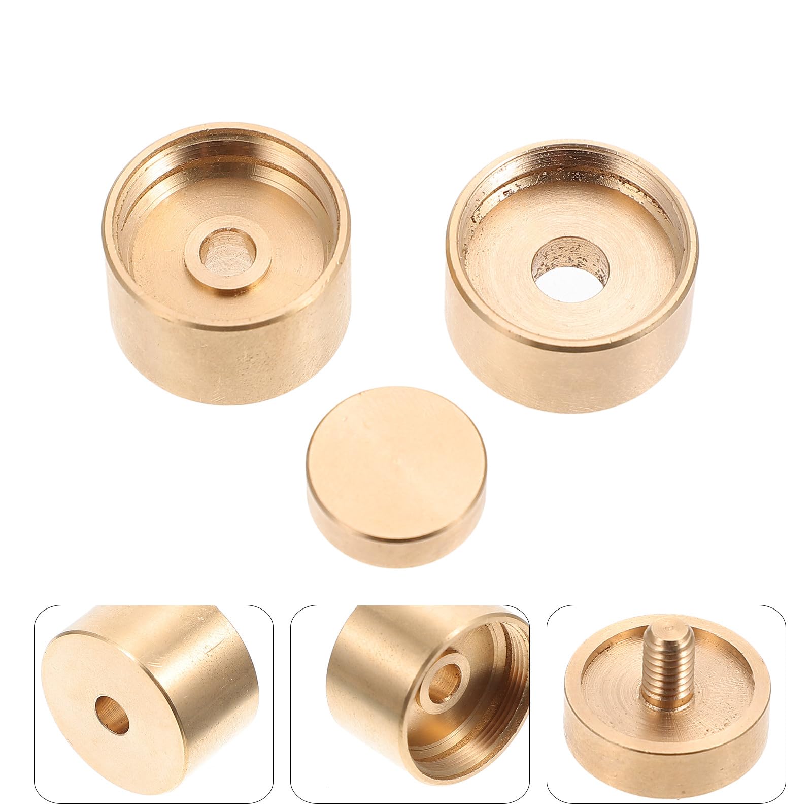 Accessori per Strumenti Musicali Pulsanti dello Strumento in Ottone Completo Piccolo Copertura Superiore e Inferiore, Pistone per Tromba, Pulsanti delle Dita per Manutenzione e