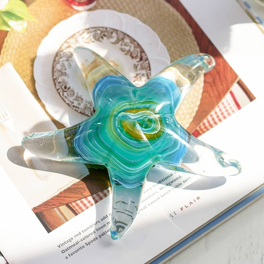 Steuben Galss スターフィッシュ ヒトデ 置物 Amazon.com: Qf Glass Star Fish, Crystal Handmade Glass Blown