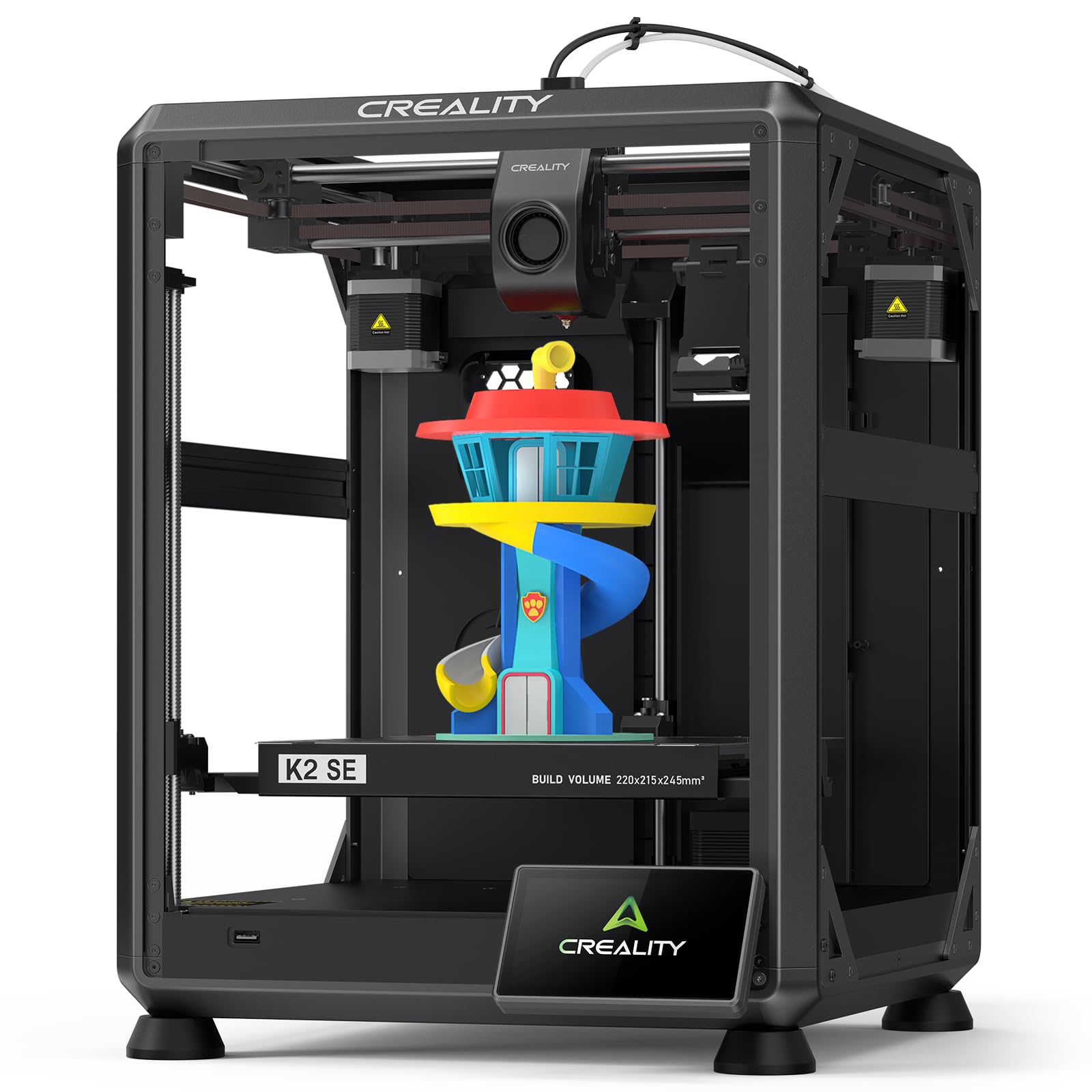 Creality 3D Printer, K1 SE Fully Assembled Auto Leveling 3D Printers for Kids and Beginners, 600mm/s Max High-Speed Printing, Core XY All Metal Structure, Larger Print Size 250x220x220mm